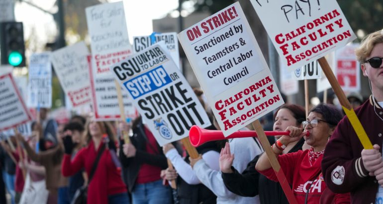 cal-state-faculty-begin-largest-us.-strike-of-university-professors-–-the-new-york-times