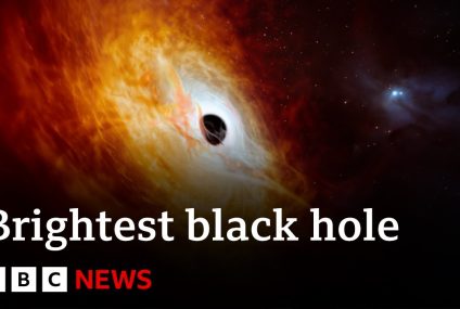 Brightest and hungriest black hole ever detected | BBC News – BBC News