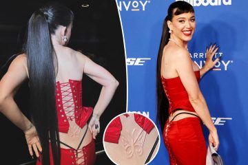 Katy Perry flashes lingerie (and lower back ‘tattoo’) in daring lace-up look at Billboard Women in Music 2024 – Page Six
