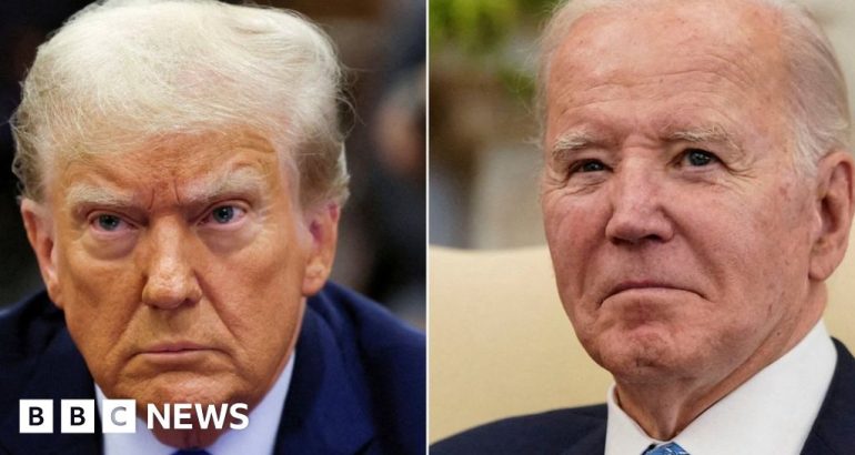 donald-trump-posts-video-of-truck-showing-hog-tied-joe-biden-–-bbc.com