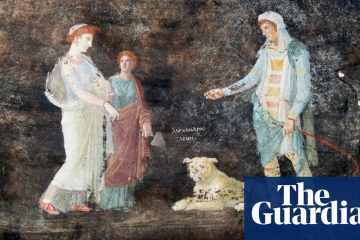 Banquet room with preserved frescoes unearthed among Pompeii ruins – The Guardian
