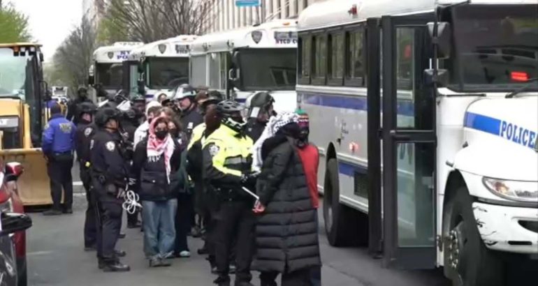 nypd-at-columbia-university-disperses,-removes-zip-tied-anti-israel-protesters-–-fox-news